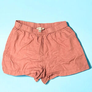 Philosophy Linen Shorts in Red Size Large Stretch Waist